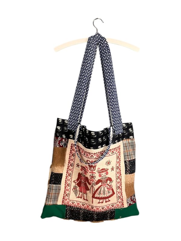 Upcycled Tote Bag Folk Embroidery Mix Upcycled Tote Bag Folk Embroidery Mix