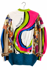 Upcycled Sportswear Jacket with Floral Upcycled Sportswear Jacket with Floral