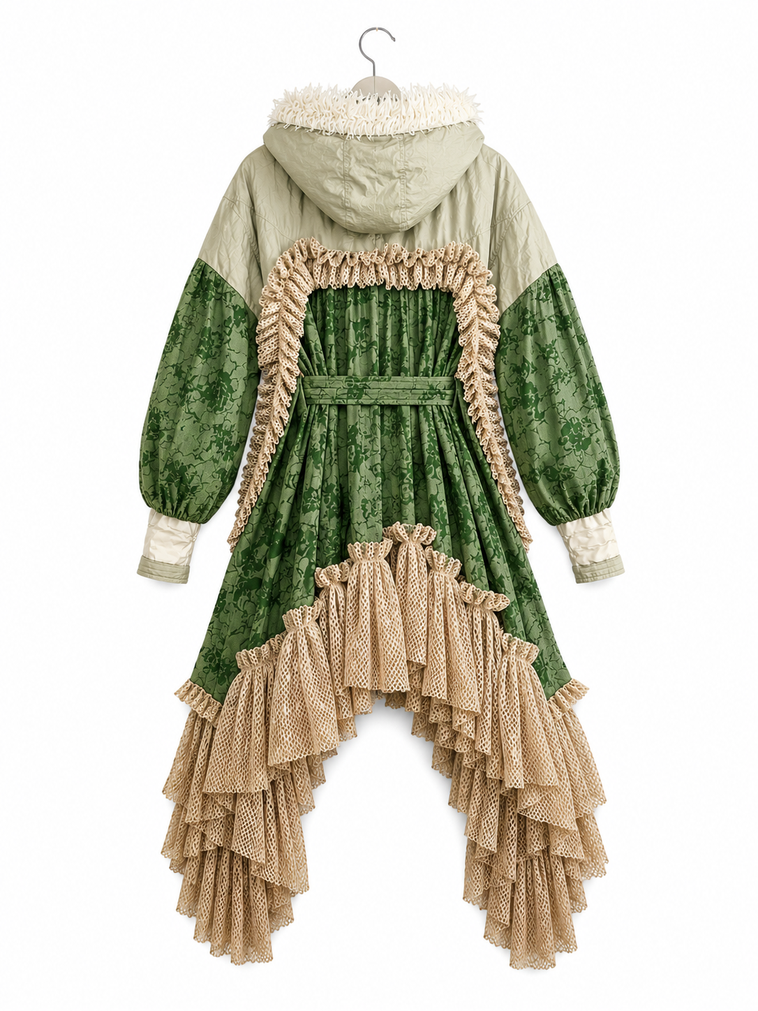 Sage Green Ruffle Parka Jacket Sage Green Ruffle Parka Jacket