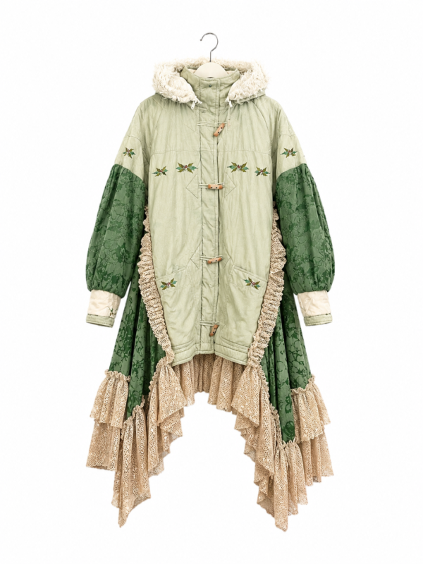 Sage Green Ruffle Parka Jacket Sage Green Ruffle Parka Jacket