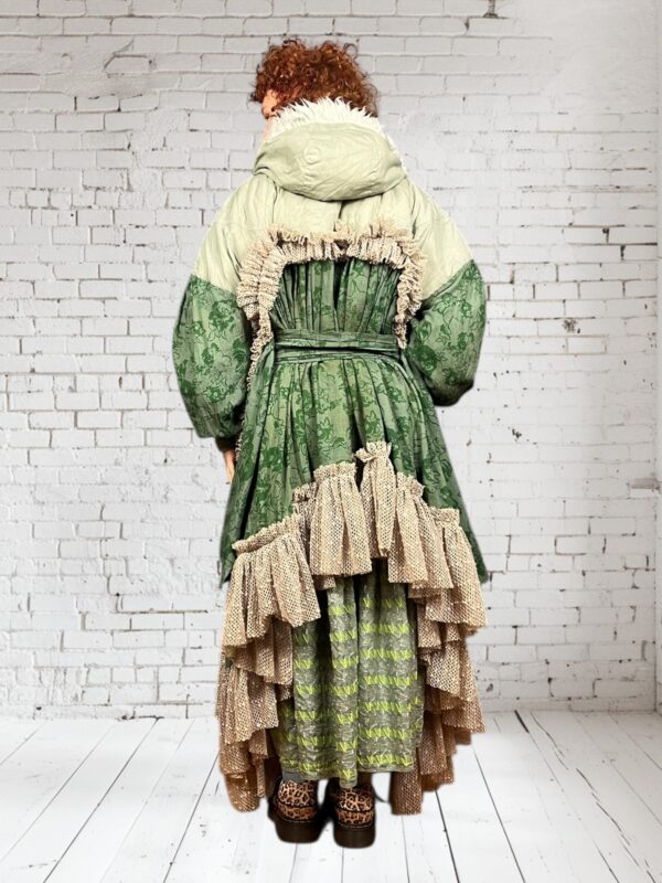 Sage Green Ruffle Parka Jacket Sage Green Ruffle Parka Jacket