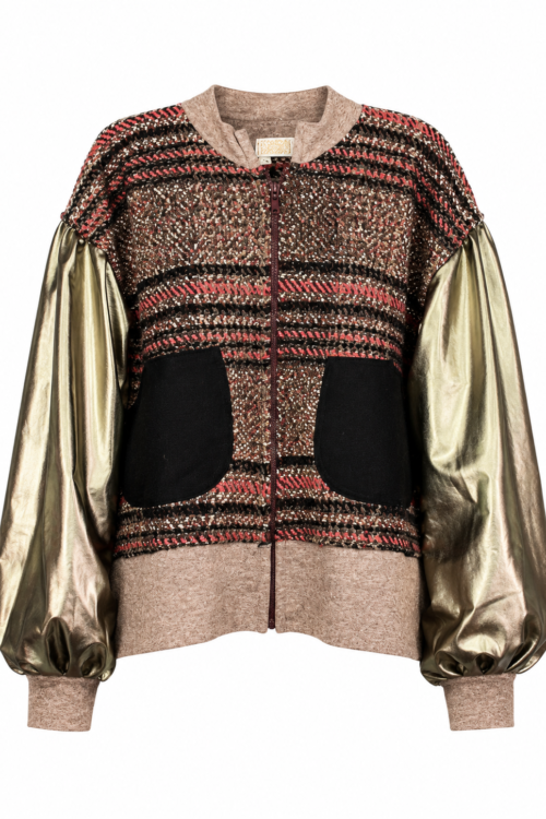 Gilded Tweed Balloon Jacket
