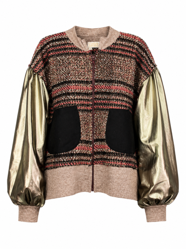 Gilded Tweed Balloon Jacket