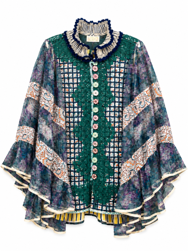 Knitted Lace Cape Jacket