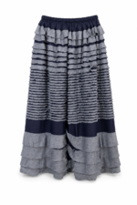 Midnight Ruffle Column Skirt