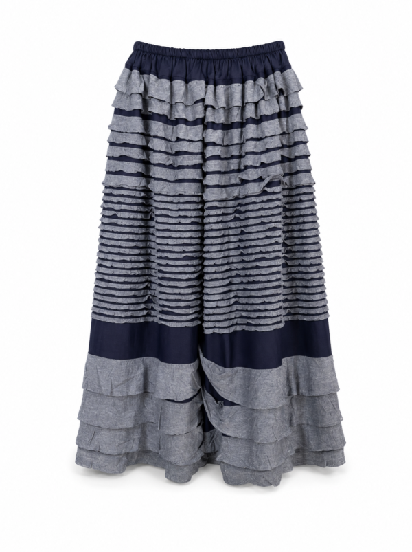 Midnight Ruffle Column Skirt