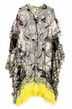 Graphic Scarf Cascade Dress