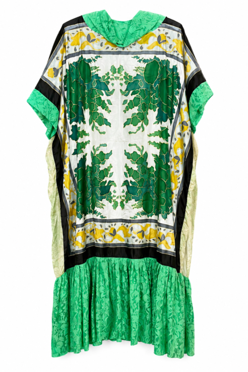 Emerald Vintage Silk Scarf Collar Dress Emerald Vintage Silk Scarf Collar Dress