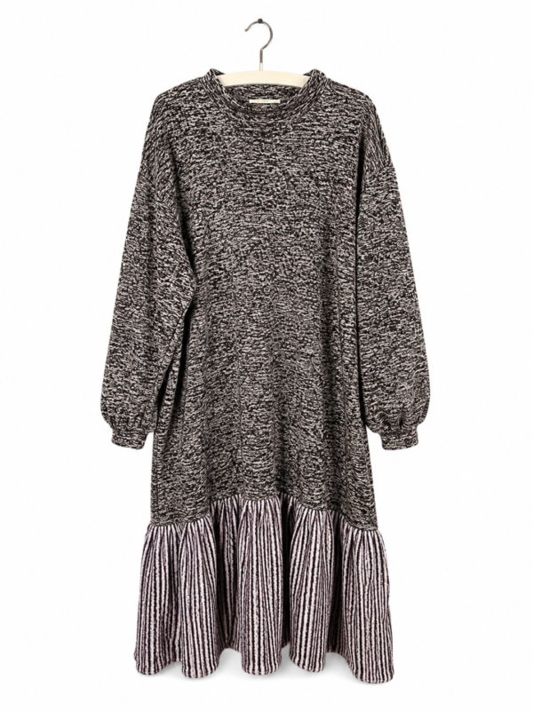 Textured Shadow Ruffle Dress