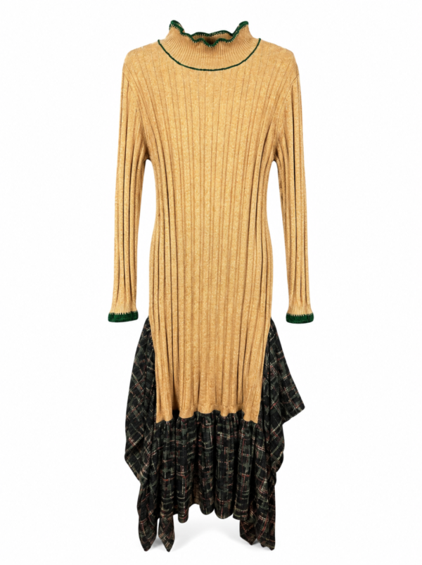 Golden Rib Tartan Dress
