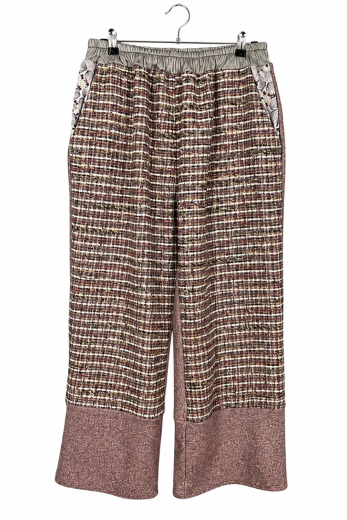 Dusty Rose Tweed Wide Pants