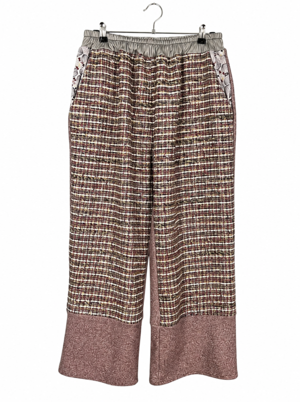 Dusty Rose Tweed Wide Pants