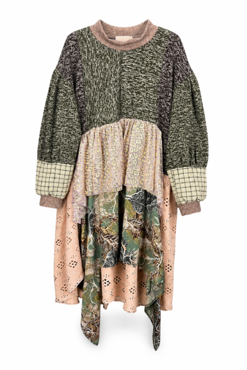 If I Was a Painting Layered Patchwork Dress
