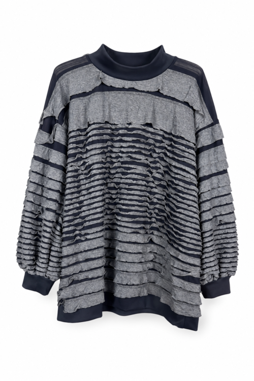 Sculpted Ruffle Sweatshirt