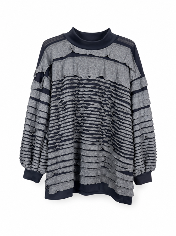 Sculpted Ruffle Sweatshirt