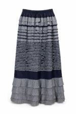 Midnight Ruffle Column Skirt