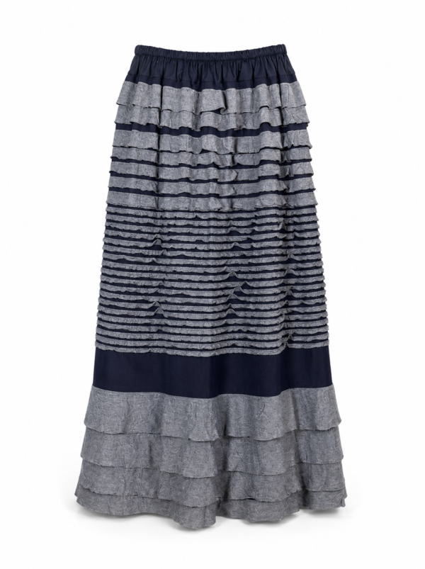 Midnight Ruffle Column Skirt