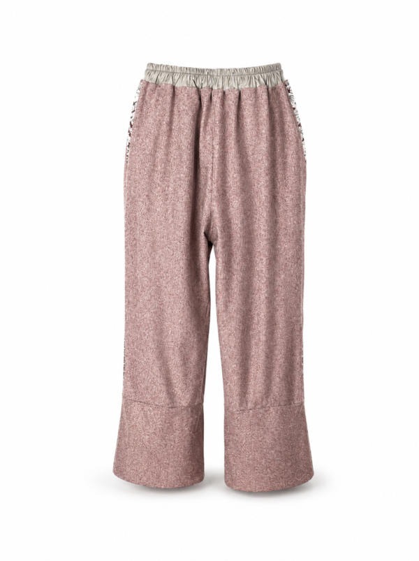 Dusty Rose Tweed Wide Pants