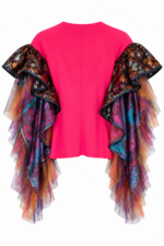 Fuchsia Ruffle Tulle Couture Jacket