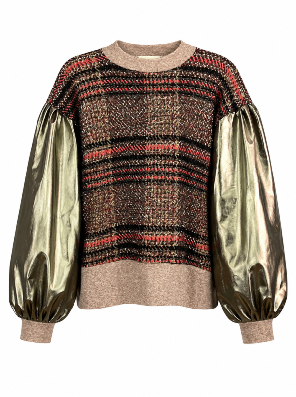 Gilded Tweed Balloon Jacket
