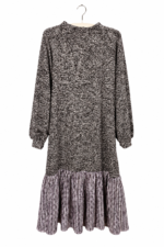 Textured Shadow Ruffle Dress